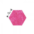 Sizzix Bigz Die hexagons, 1 1/2 inch sides; pink floral pattern.