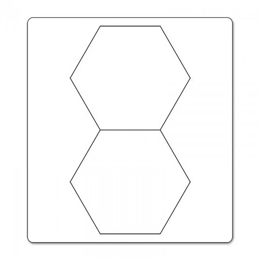 Sizzix Bigz Die Hexagons, 1 1/2in sides; two hexagon shapes on white background