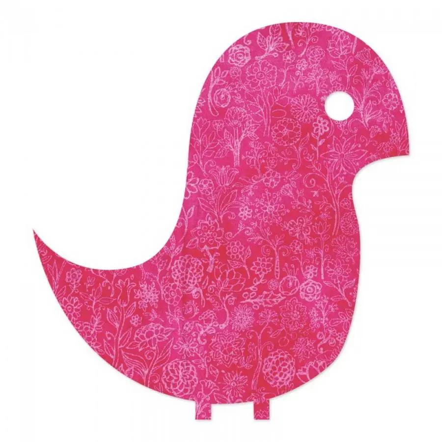 Sizzix Bigz Die Bird #4 cutting die, pink floral bird shape