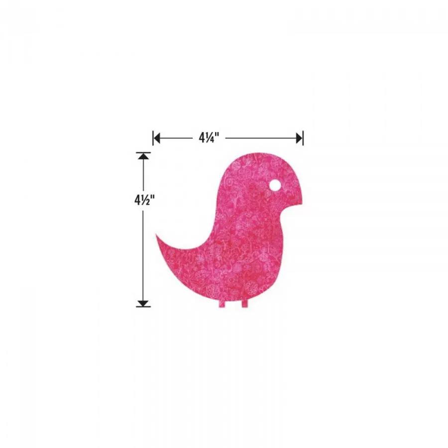 Sizzix Bigz Die Bird #4 pink bird cutout, 4¼ x 4½ in.