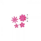 Sizzix Bigz Die - Flower Layers #15: four pink flower shapes up to 2 3/4 in.