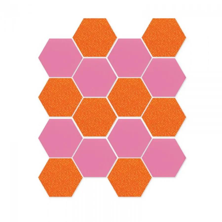 Sizzix Bigz Die Hexagons, 1/2-in sides; pink and orange hexagon cutouts for cutting machines