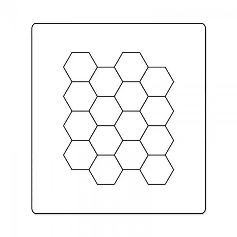 Sizzix Bigz Die Hexagons 1/2-inch Sides cutting die with hexagon grid