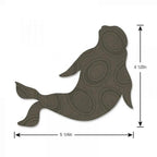 Sizzix Bigz Die - Seal fabric cutter die; dark brown seal silhouette with dotted circular pattern (5¼ x 4½ in)