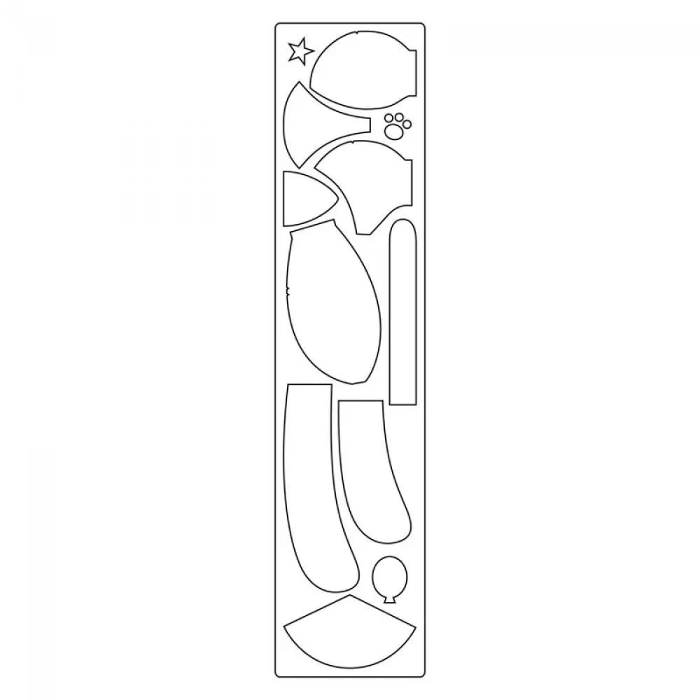 Sizzix Bigz XL 25 Inch Die - Fox cutting machine dies plate with fox-shaped pieces