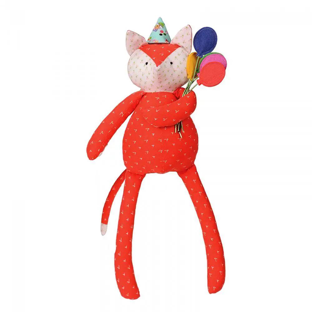 Sizzix Bigz XL 25 Inch Die - Fox red plush toy with party hat and balloons
