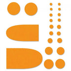 Sizzix Bigz Die Penny Rug Circles & Tongues by Rosebud's Cottage; orange cutting dies set