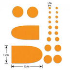 Sizzix Bigz Die - Penny Rug Circles & Tongues set in orange; multiple die-cut shapes for Penny Rug project.