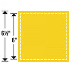 Sizzix Bigz Plus Q Die, square 6-inch finished, yellow cutting die with dashed cut line
