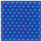 Sizzix Bigz Plus Q Die, square 6-inch finished; blue polka-dot background with white dashed outline