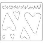 Sizzix Bigz Die Hearts & Scallop by Rosebud's Cottage; cutting dies with heart shapes in various sizes