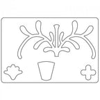 Sizzix Bigz L Flower Pot die by Jorli Perine for cutting machines; ornate floral motif with pot accents