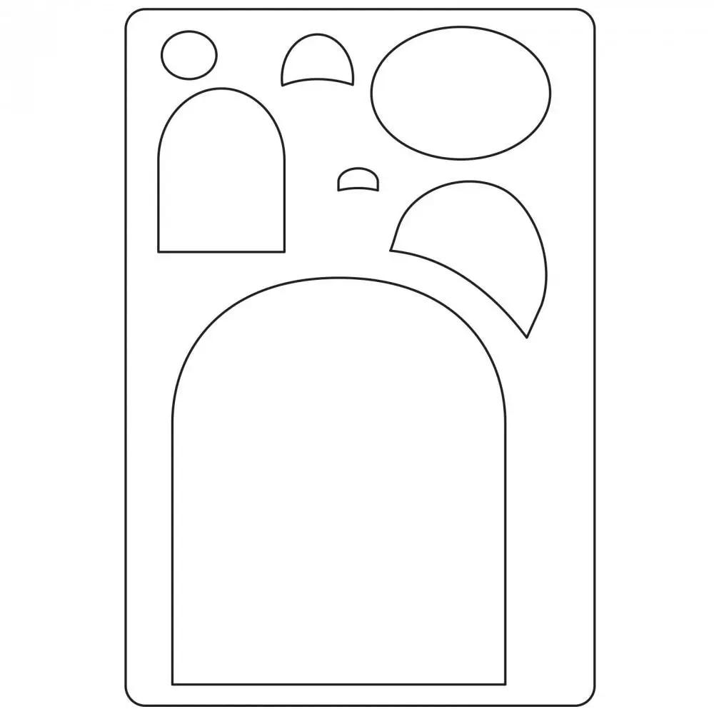 Sizzix Bigz L Die Maggie and Quincy fabric cutter dies set with large curved arch and assorted shapes