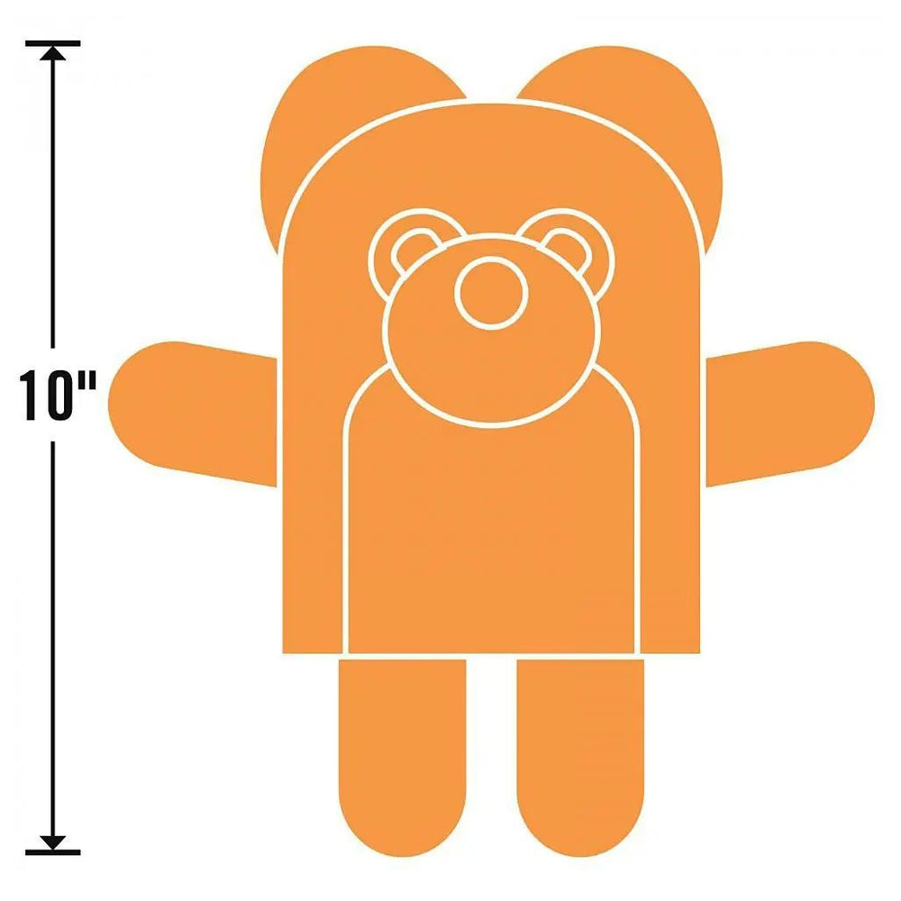 Sizzix Bigz Plus Q Die - Maggie and Quincy, orange bear-shaped cutting die.