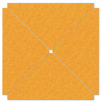 Sizzix Bigz Plus Q Die Triangles cutting die; orange square layout with blue diagonal lines forming four triangles