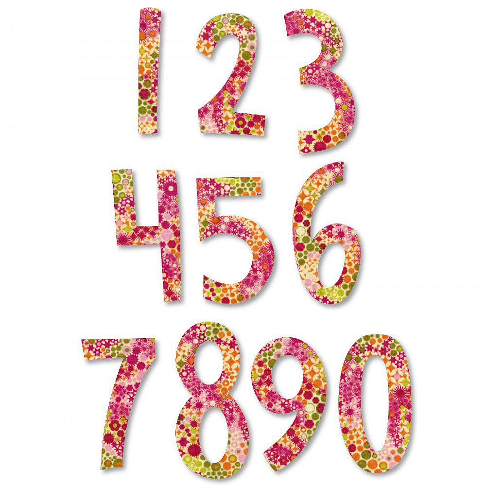 Sizzix Bigz Alphabet Set 2 Dies - Fresh Blossoms Numbers