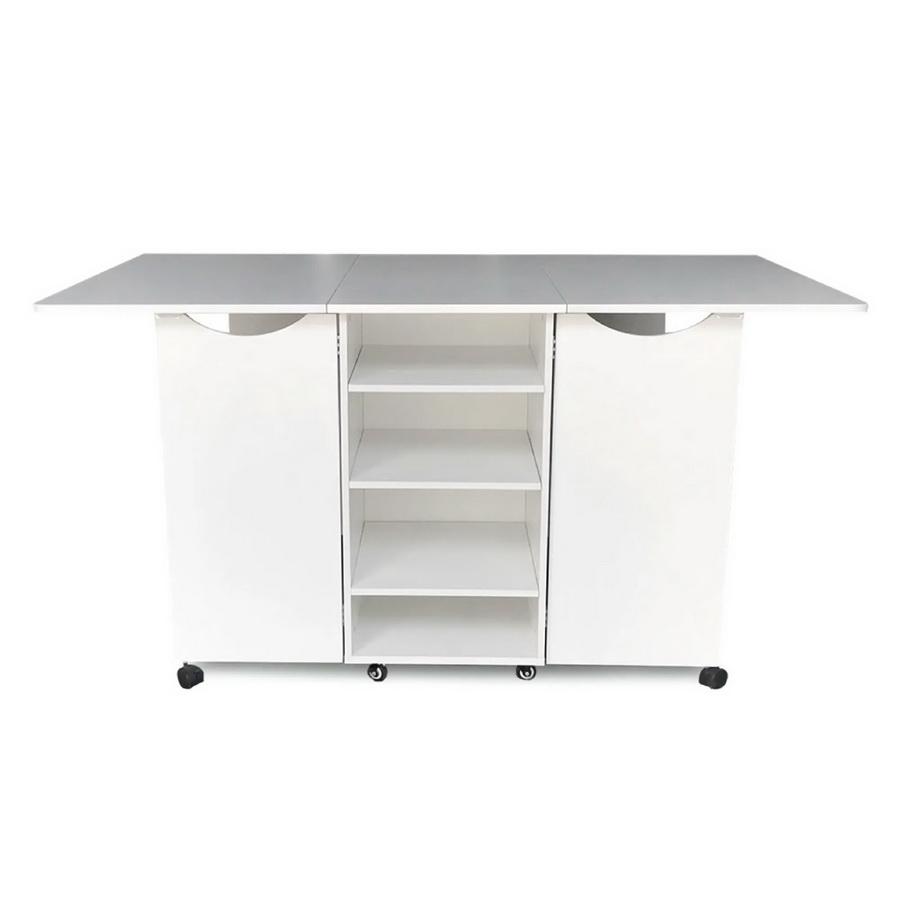 Kangaroo Sewing Furniture Wallaby II and Kookaburra Bundle Cabinet Set (Ash White) - Sewingmachinesplus.com
