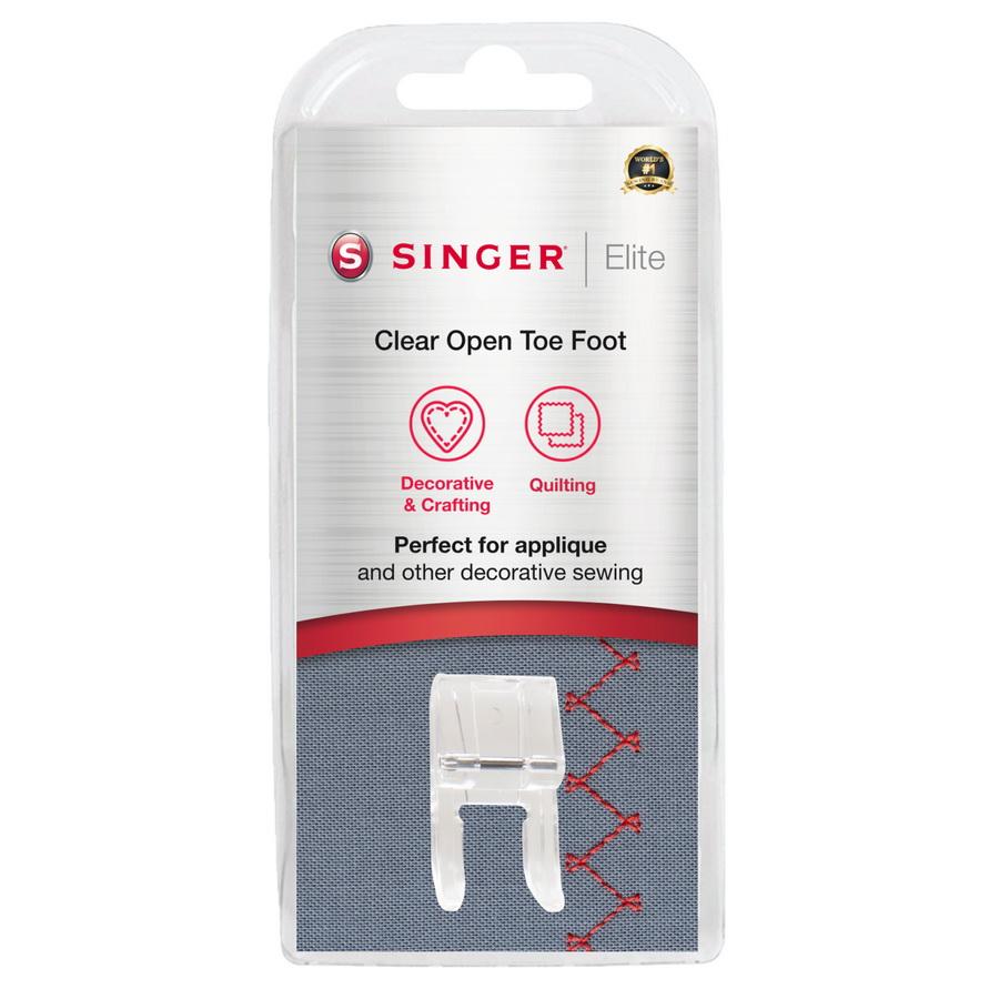 Singer Elite Clear Open Toe Presser Foot - Sewingmachinesplus.com