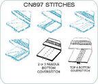 Consew CN897CV-1 Cylinder Bed 2/3 Needle, 4/5 Thread Coverstitch Machine with Assembled Table and Servo Motor