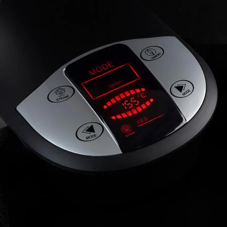 Reliable ARIA 350SP steam press control panel with red LED display and chrome accents
