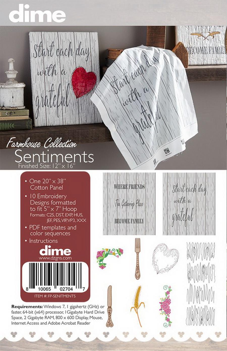 Dime Farmhouse 1 - Sentiments Embroidery Designs