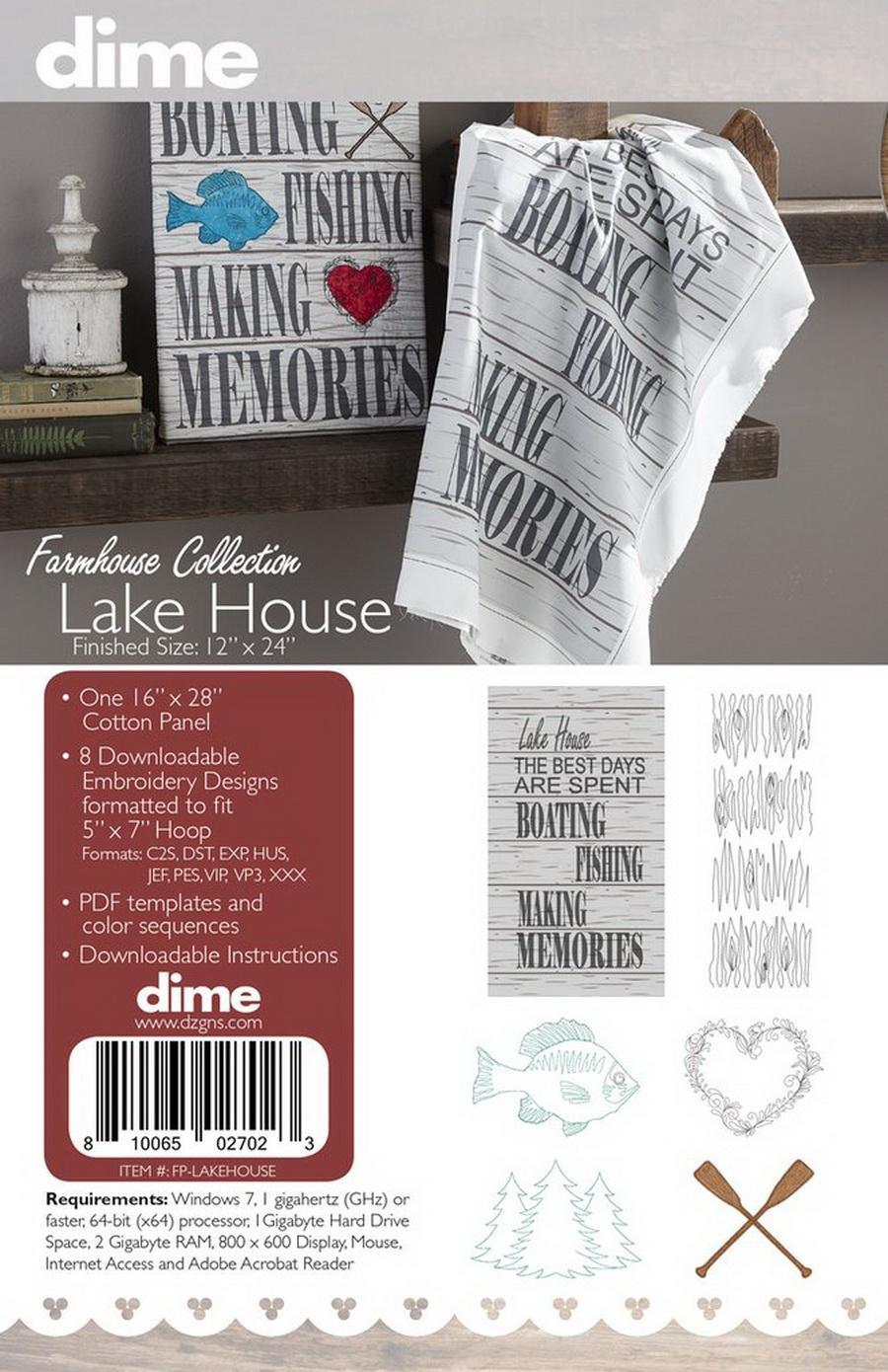 Dime Farmhouse 2 - Lake House Embroidery Designs Collection
