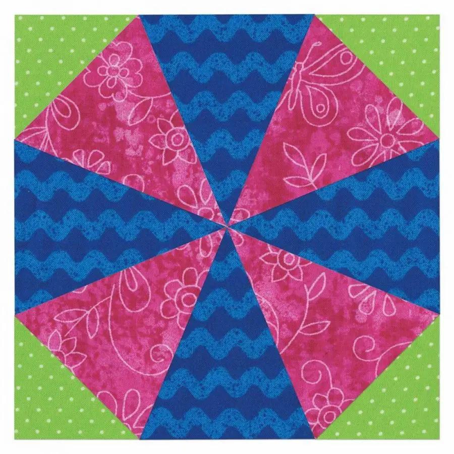 Sizzix Bigz L Kaleidoscope cutting die; pink and blue pattern
