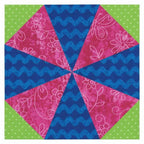 Sizzix Bigz L Kaleidoscope cutting die; pink and blue pattern