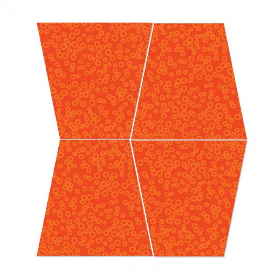 Sizzix Bigz Die - Tumbler, Mini cutting die; four orange patterned panels with small circles
