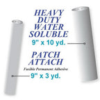 DIME Patch Maker Kit Stabilizer Bundle with heavy-duty water-soluble 9x10 yd roll and fusible 9x3 yd patch adhesive (two rolls).