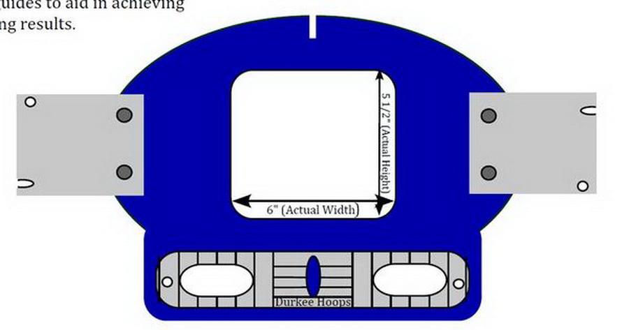 Durkee Embroidery Cap Frame for Multi-Needle Commercial Embroidery Machines - 5.5in x 6in Flat Cap Frame