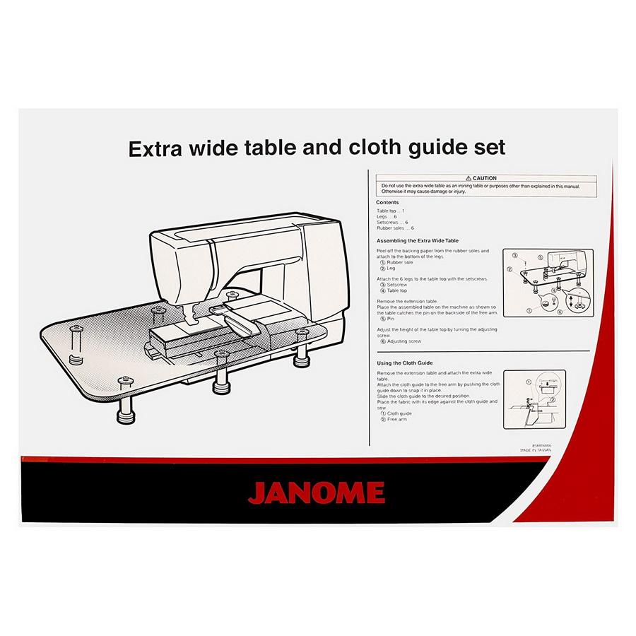 Janome Extra Wide Table and Cloth Guide for 8200QCP, 8900QCP (858416006)