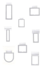 Janome 8-in-1 Fast Magne Frame embroidery hoop set for MB-4S, gray metal hoops (8 pieces)