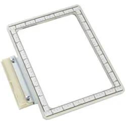 Snap-Hoop Embroidery Hoop 4x4 for Brother & Baby Lock machines, silver frame with mounting clamp.