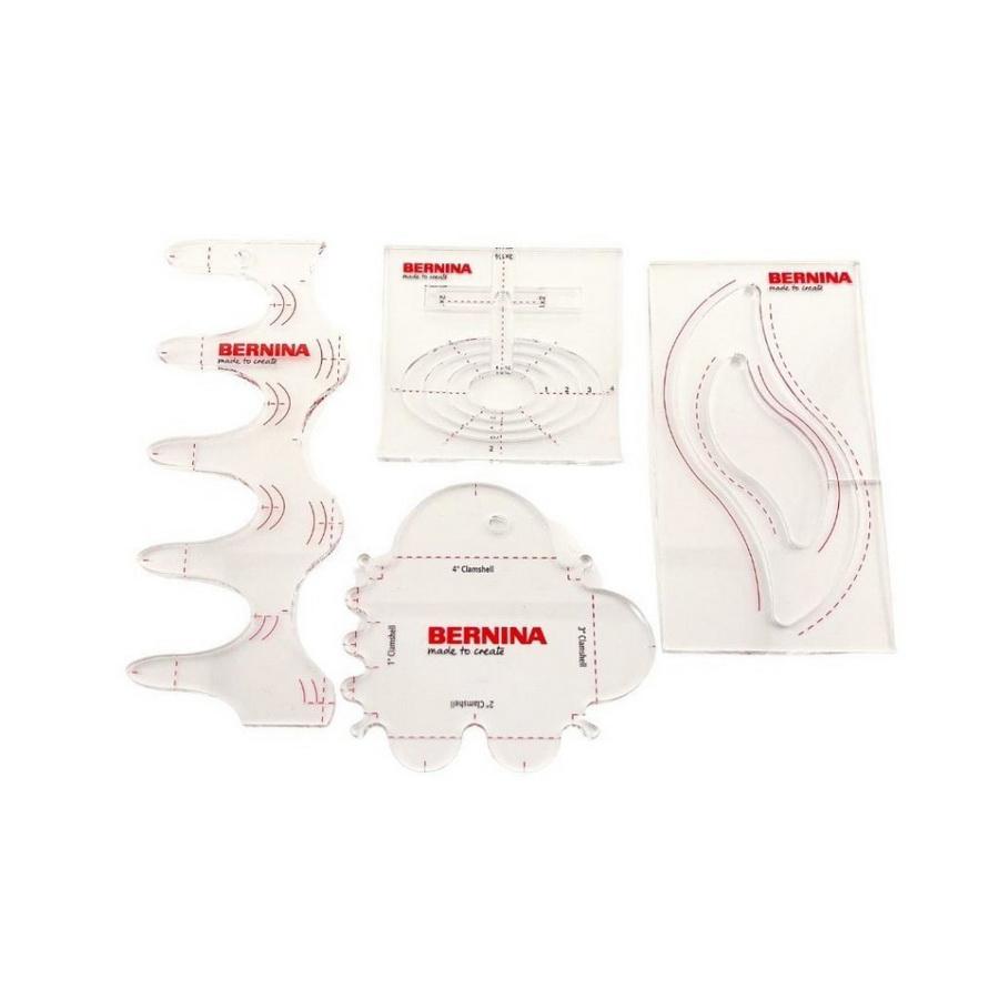 Bernina 4 Piece Set Curves and Clams Ruler Kit (BA.CCRK) - Sewingmachinesplus.com