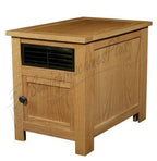 Riccar Summer Breeze Oak space heater in a wooden cabinet with a front vent.