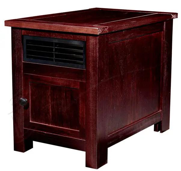 Riccar Summer Breeze Oak space heater cabinet with front vent and storage door