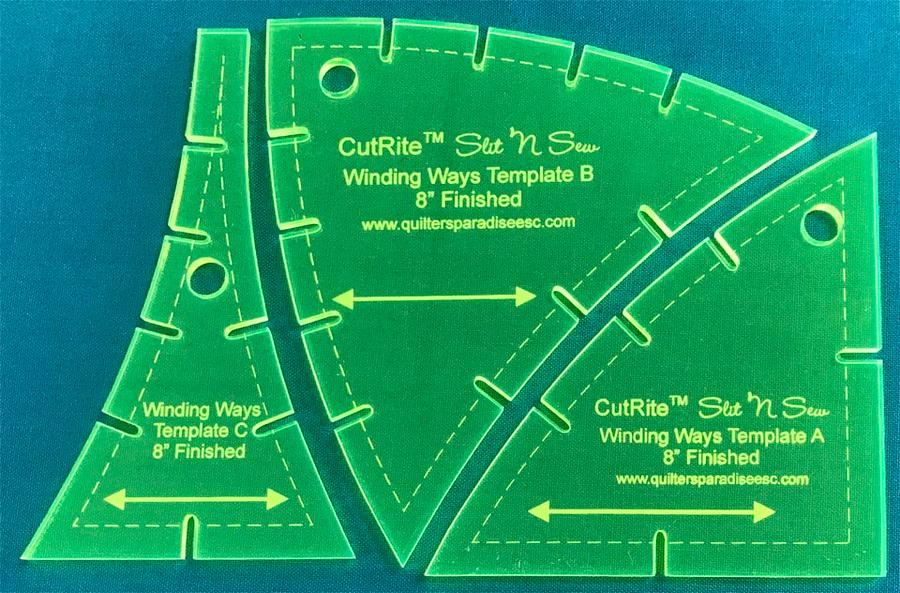 Quilters Paradise Winding Ways 8 Inch Finished Template