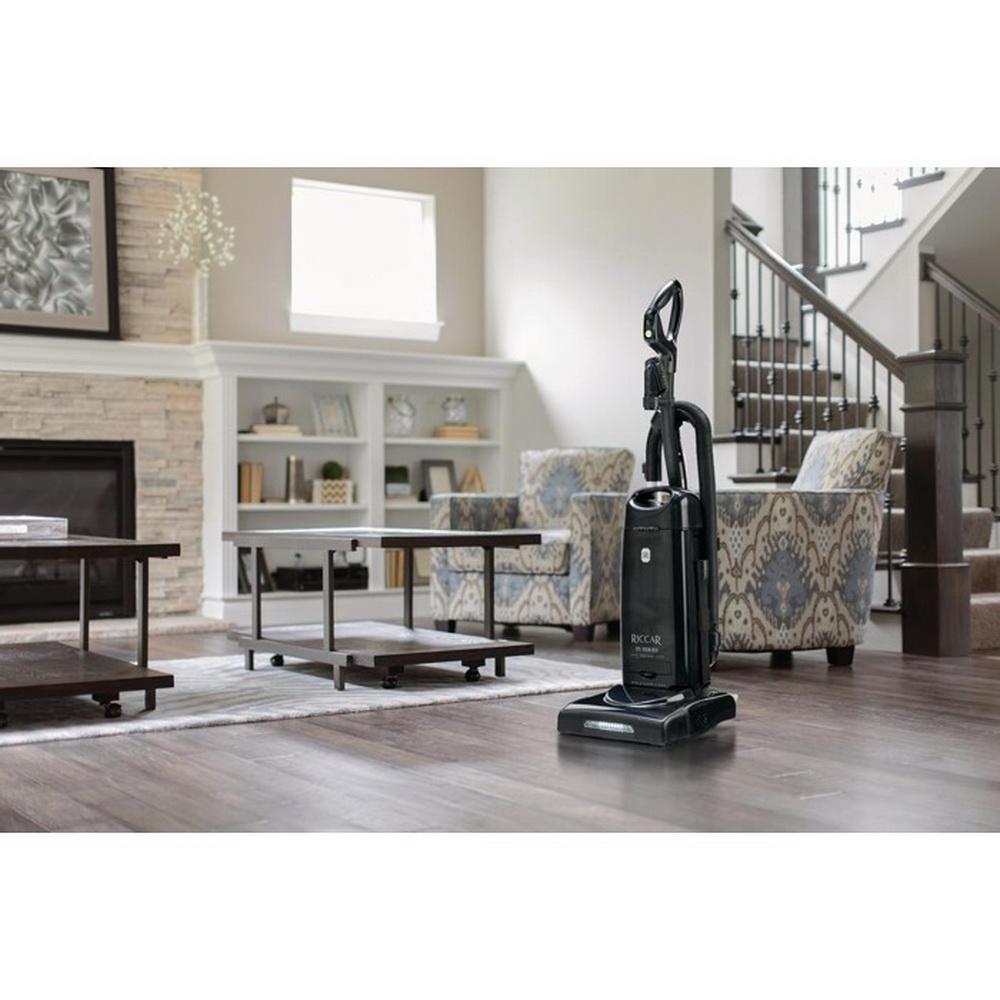 Deluxe Upright Vacuum with Metal Brushroll, HEPA Media Filter, Charcoal Filter, Metal Wand, Floor Selector, LED Headlight - Sewingmachinesplus.com