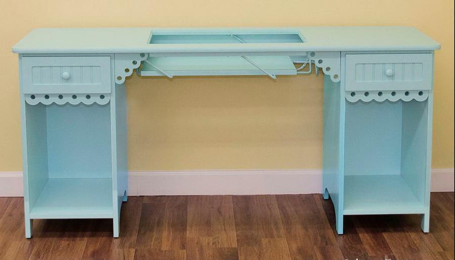 Arrow Olivia Tiffany Blue Sewing Cabinet Model 1009