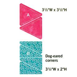 AccuQuilt Go! Geometric Die - Triangles in Square 3" - Sewingmachinesplus.com