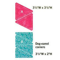 AccuQuilt Go! Geometric Die - Triangles in Square 3"
