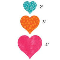 AccuQuilt Go! Geometric Die - Heart 2 Inch, 3 Inch, 4 Inch (55029)