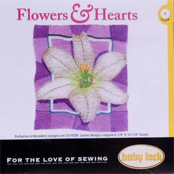 Baby Lock Embroidery Design CD - Flowers & Hearts