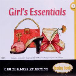 Baby Lock Embroidery Design CD - Girls Essentials