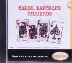 Baby Lock Embroidery Design CD - Cards, Darts, and Billiards