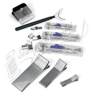Zip Bind System Handy Quilt Binding Notions ZB102 kit by Handi Quilter with metal binding tools.