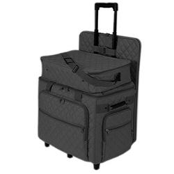 Hemline Black Quilting Studio Collection Three Bag Trolley Set