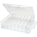 Doorbuster Creative Options Double-Sided Clear Carrier/Storage Case; transparent, multi-compartment organizer