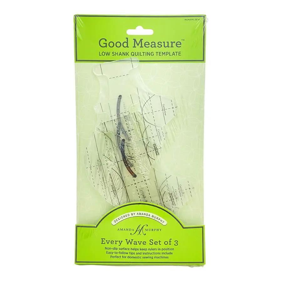 Good Measure Low Shank Every Wave Quilting Template Ruler 3 PC Set - Sewingmachinesplus.com